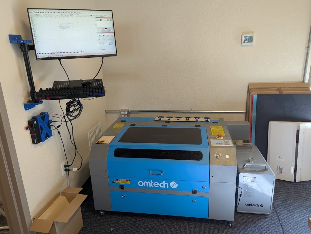 OMTech laser engraver at MITEE Makerspace